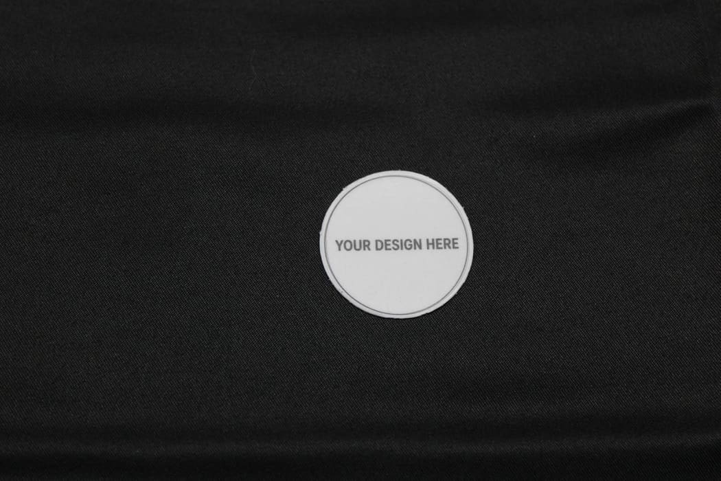 Voorbeeldfoto van een ronde badge-sticker, 3 cm