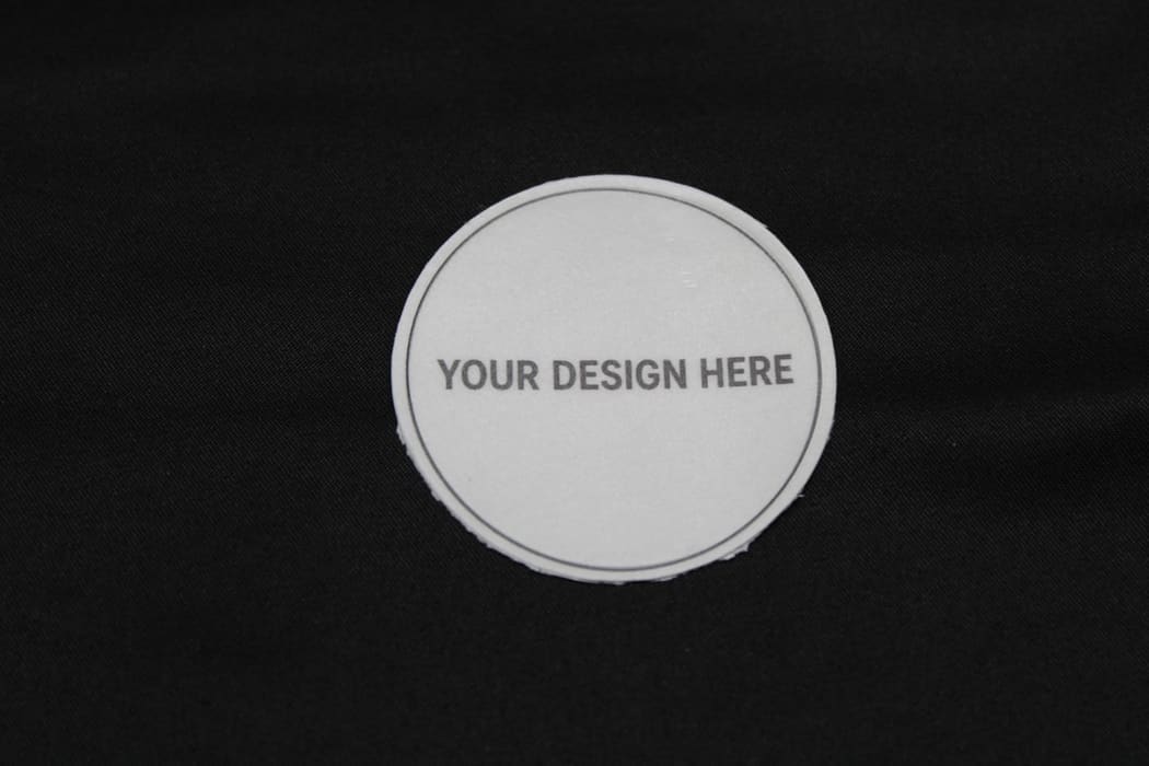 Voorbeeldfoto van een ronde sticker, 5 cm